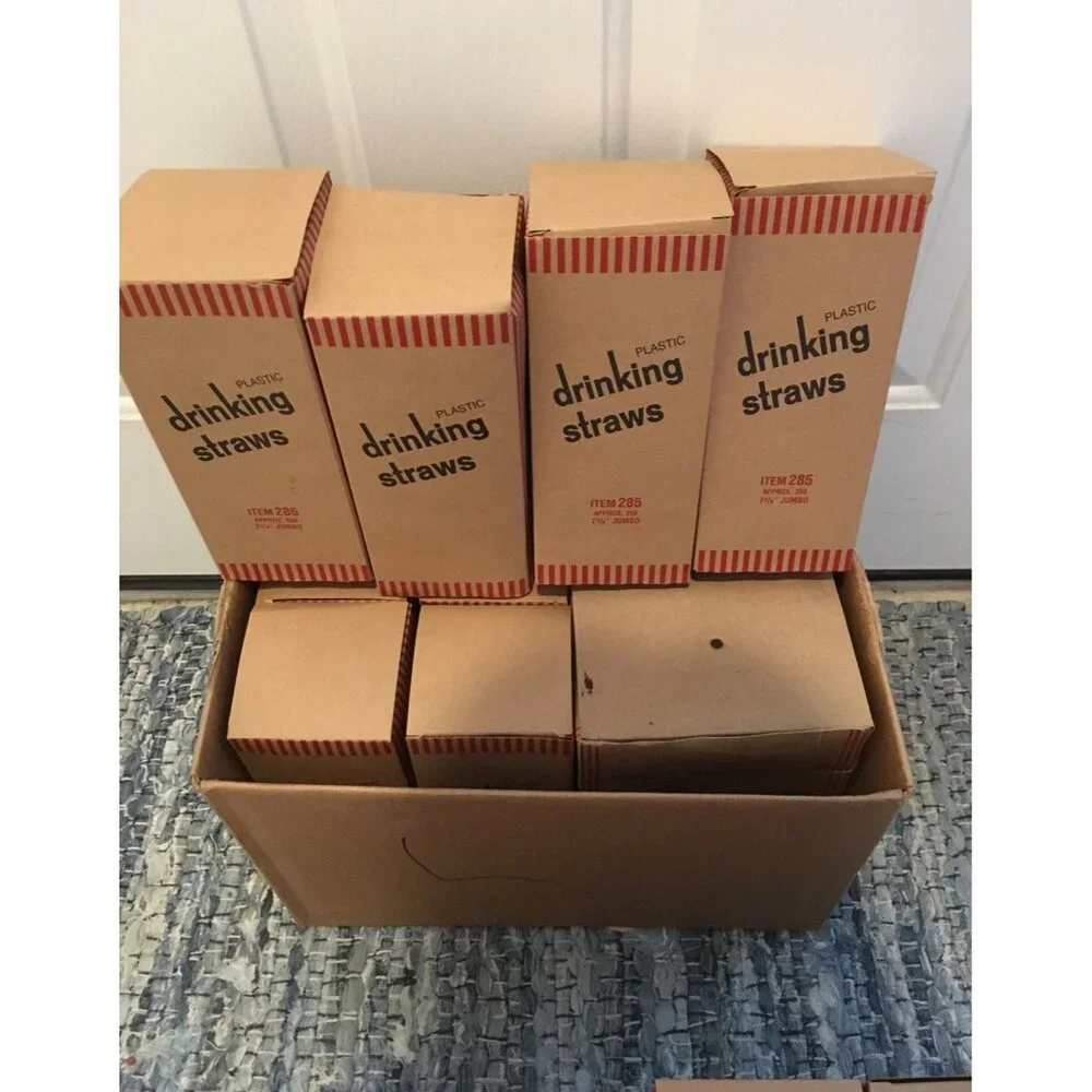 New 3500 Plastic Straws with Display Boxes